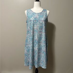 Chico's Sleeveless Geometric Print Shift Dress